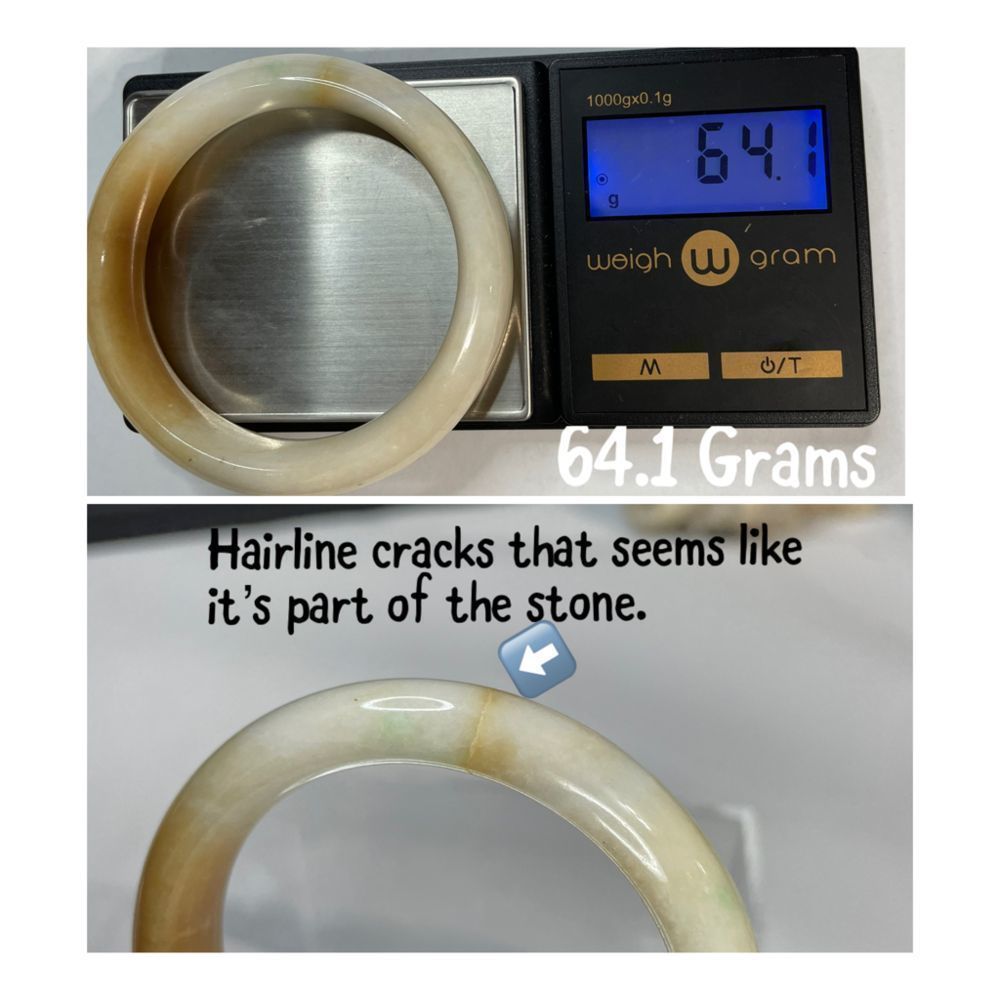 Multiple Color Pattern Jade Bangle Bracelet - image 6